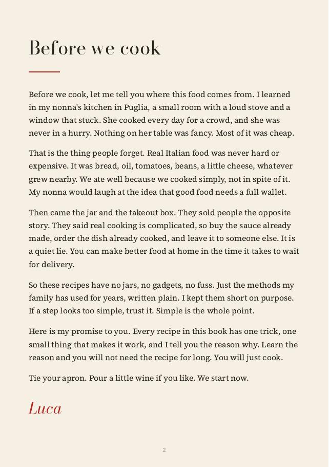 Luca's letter