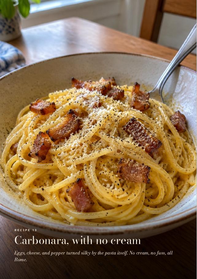 Carbonara, with no cream